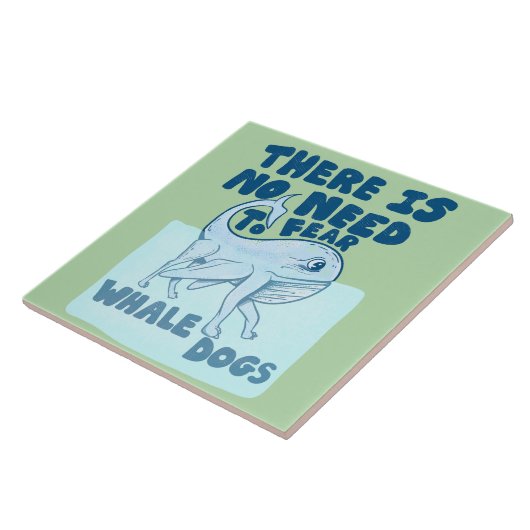Whale Dog funny creature Tegeltje (Zijkant)