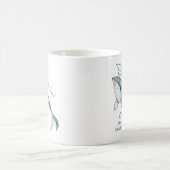 Whale Done Afstudeerder Wit Blauw Modern Afstudere Koffiemok (Center)