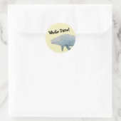 Whale Done Pun Blue Whale Ronde Sticker (Tas)