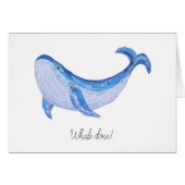 "Whale Done" Waterverf Print Gefeliciteerd Kaart (Voorkant Horizontaal)