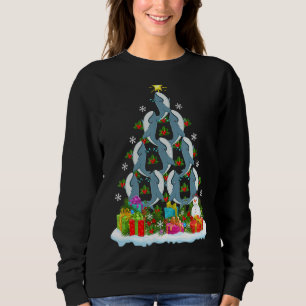 Whale Fish Xmas Tree Lighting Santa Whale Christma Trui