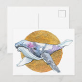 Whale Float Briefkaart (Voorkant / Achterkant)