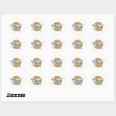 Whale Float Ronde Sticker (Vel)