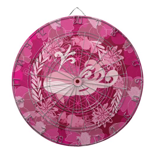Whale flower of life dartbord (Voorkant)