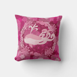 Whale flower of life kussen