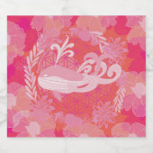Whale flower of life likeurfles etiket (Enkel label)