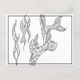 Whale Flukes Black en White Briefkaart