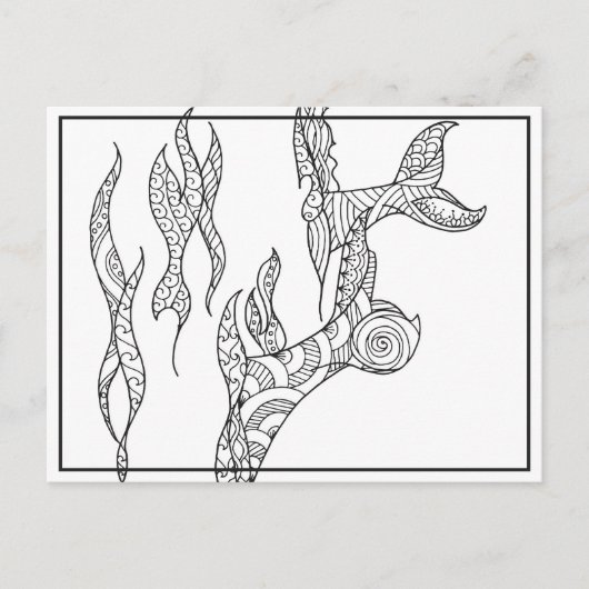 Whale Flukes Black en White Briefkaart (Voorkant)