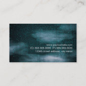 Whale Flying to The Moon Visitekaartjes sjabloon (Achterkant)