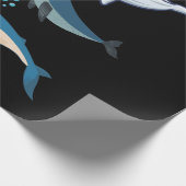 Whale For Whale Lovers Blue Beluga Orca Cadeaupapier (Hoek)