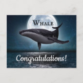 Whale Gefeliciteerd Afstuderen Briefkaart (Voorkant)