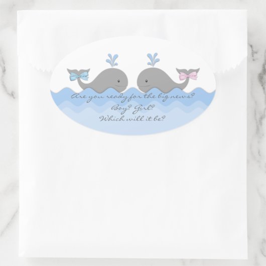 Whale Gender Reveal Stickers (Tas)