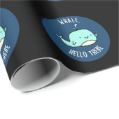 Whale Hallo Daar Funny Whale Pun Dark BG Cadeaupapier (Rol Hoek)