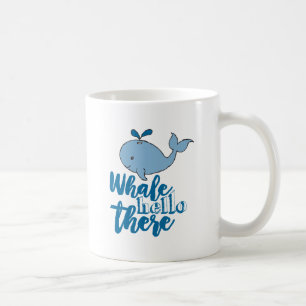 Whale Hallo daar Whale Cartoon Cute Baby Whale de Koffiemok