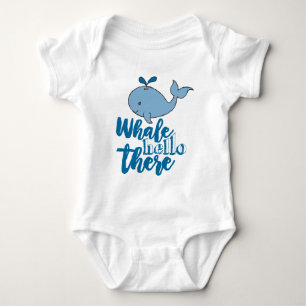 Whale Hallo daar Whale Cartoon Cute Baby Whale de Romper