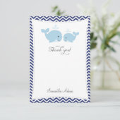 Whale Hartelijk dank Bedankkaart (Staand voorkant)