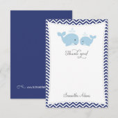 Whale Hartelijk dank Bedankkaart (Voorkant / Achterkant)