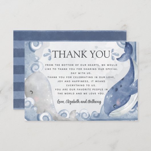 Whale Hartelijk dank Informatiekaartje (Voorkant / Achterkant)