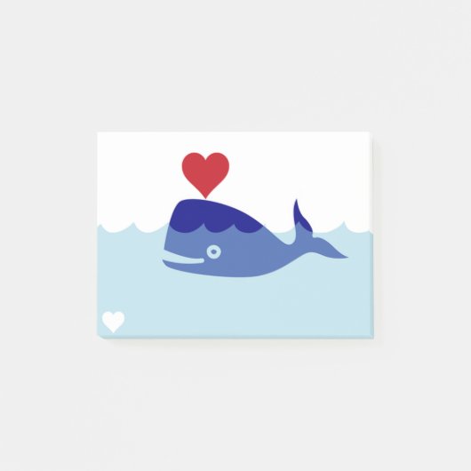 Whale Heart Post-it® Notes (Voorkant)