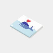 Whale Heart Post-it® Notes (Schuin)