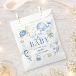 Whale Hello Baby Shower Boy Blue Ocean Bedankzakje