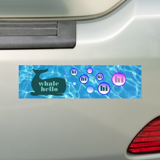 Whale Hello Bumper Sticker (Op auto)