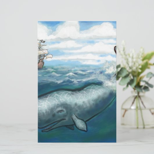 Whale Ho Briefpapier (Staand voorkant)