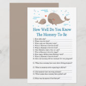 Whale Hoe goed ken je het baby shower spel? (Voorkant / Achterkant)