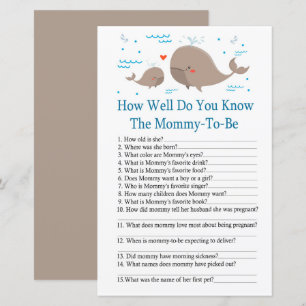 Whale Hoe goed ken je het baby shower spel?