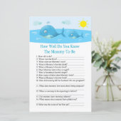 Whale Hoe goed ken je het baby shower spel? (Staand voorkant)
