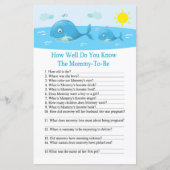 Whale Hoe goed ken je het baby shower spel? (Voorkant)