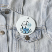 Whale in Cup, No to Plastic Earth Day Ronde Button 7,6 Cm (In situ)