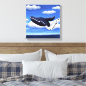 Whale in the sky canvas afdruk (Insitu (Slaapkamer))