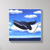 Whale in the sky canvas afdruk (Voorkant)