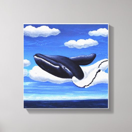 Whale in the sky canvas afdruk (Voorkant)