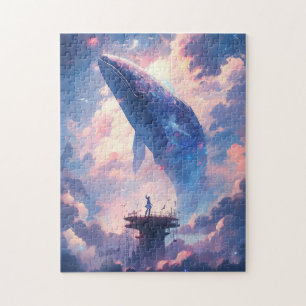 Whale in the Sky Fantasy Kunst Legpuzzel
