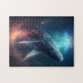 Whale in the Sky Fantasy Kunst Legpuzzel (Horizontaal)