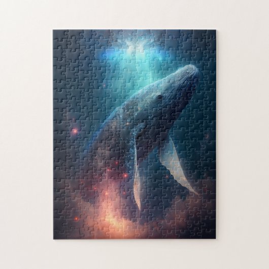 Whale in the Sky Fantasy Kunst Legpuzzel (Verticaal)
