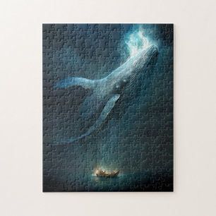 Whale in the Sky Fantasy Kunst Legpuzzel