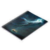 Whale in the Sky Fantasy Kunst Notitieboek (Linkerzijde)