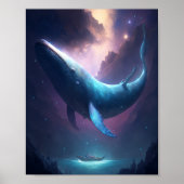 Whale in the Sky Fantasy Kunst Poster (Voorkant)