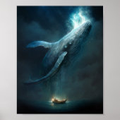 Whale in the Sky Fantasy Kunst Poster (Voorkant)