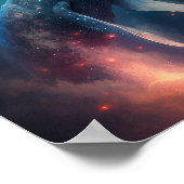 Whale in the Sky Fantasy Kunst Poster (Hoek)