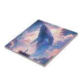 Whale in the Sky Fantasy Kunst Tegeltje (Zijkant)