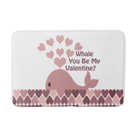Whale Je bent mijn Valentijn Badmat (Voorkant)