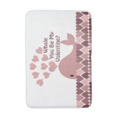 Whale Je bent mijn Valentijn Badmat (Voorkant Verticaal)