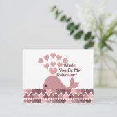 Whale Je bent mijn Valentijn Feestdagenkaart (Staand voorkant)