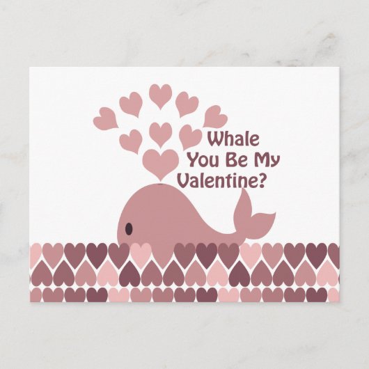 Whale Je bent mijn Valentijn Feestdagenkaart (Voorkant)
