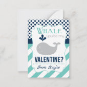 Whale Je bent mijn Valentijn Notitiekaartje (Voorkant)