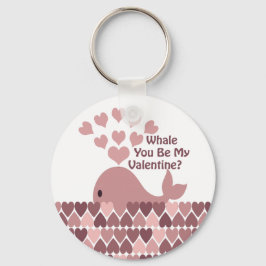 Whale Je bent mijn Valentijn Sleutelhanger
